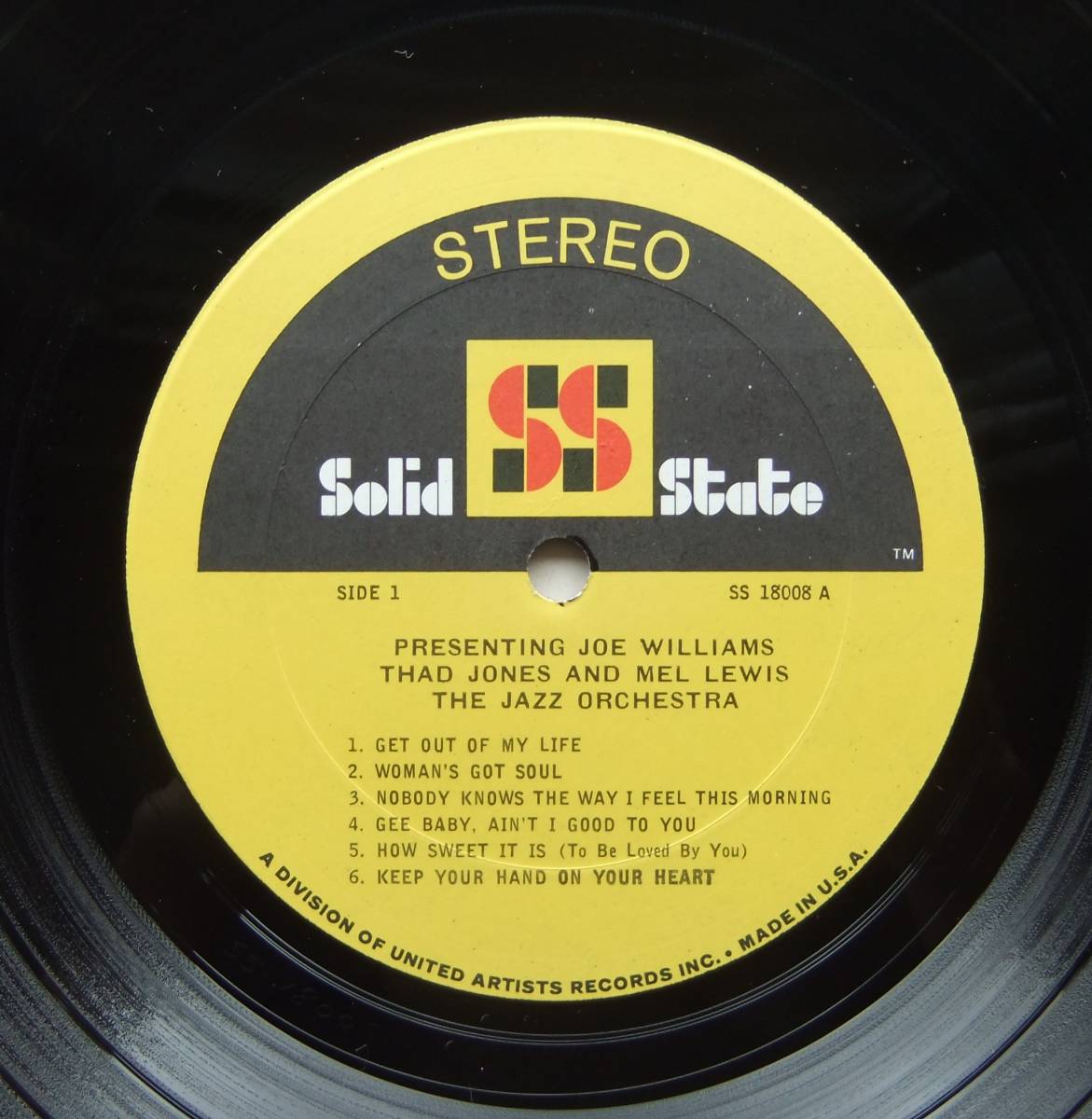 ◆ Solid State Presents JOE WILLIAMS and THAD JONES MEL LEWIS The Jazz Orchestra ◆ Solid State SS 18008 ◆_画像5