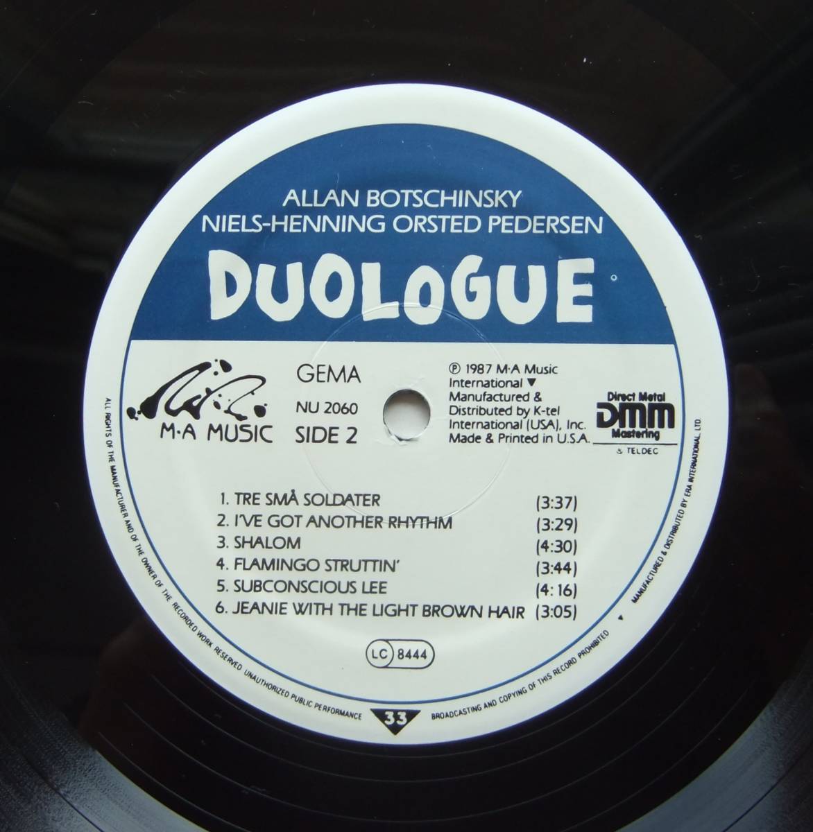 ◆ ALAN BOTSCHINSKY －NIELS-HENNING STED PEDERSEN / Duologue ◆ MA Music NU 2060 ◆_画像4