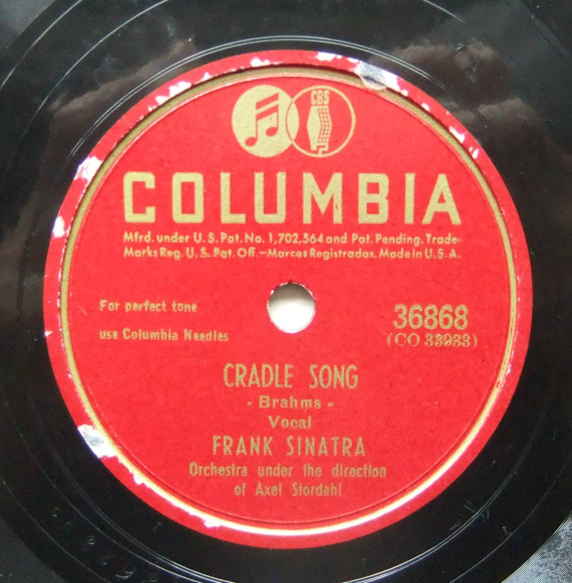 ◆ FRANK SINATRA / Nancy / Cradle Song ◆ Columbia 36868 (78rpm SP) ◆ V