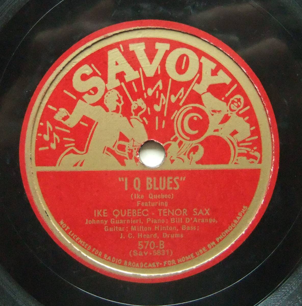 * IKE QUEBEC / Jim Dawgs / I Q Blues * Savoy 570 (78rpm SP) *