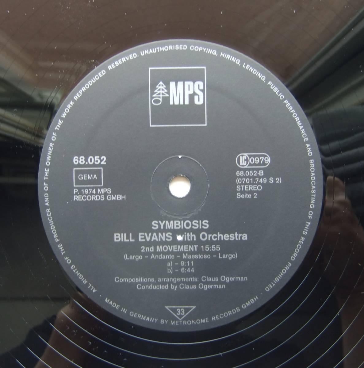 ◆ BILL EVANS / Symbiosis ◆ MPS 68.052 (Germany) ◆_画像4