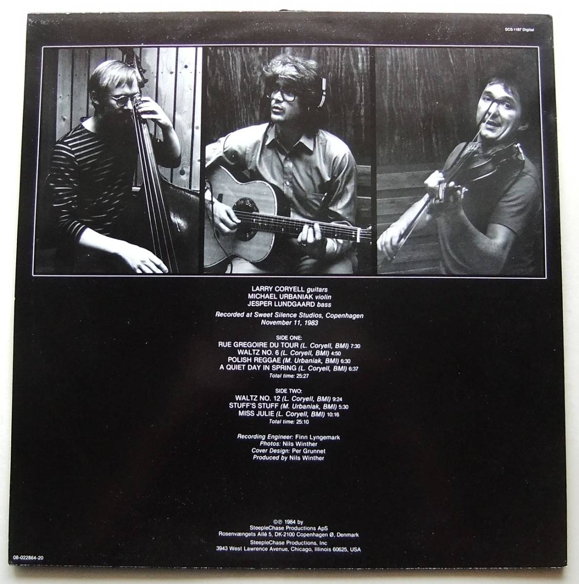 ◆ LARRY CORYELL & MICHAEL URBANIAK / A Quiet Day In Spring ◆ SteepleChase SCS 1187 ◆ V_画像2