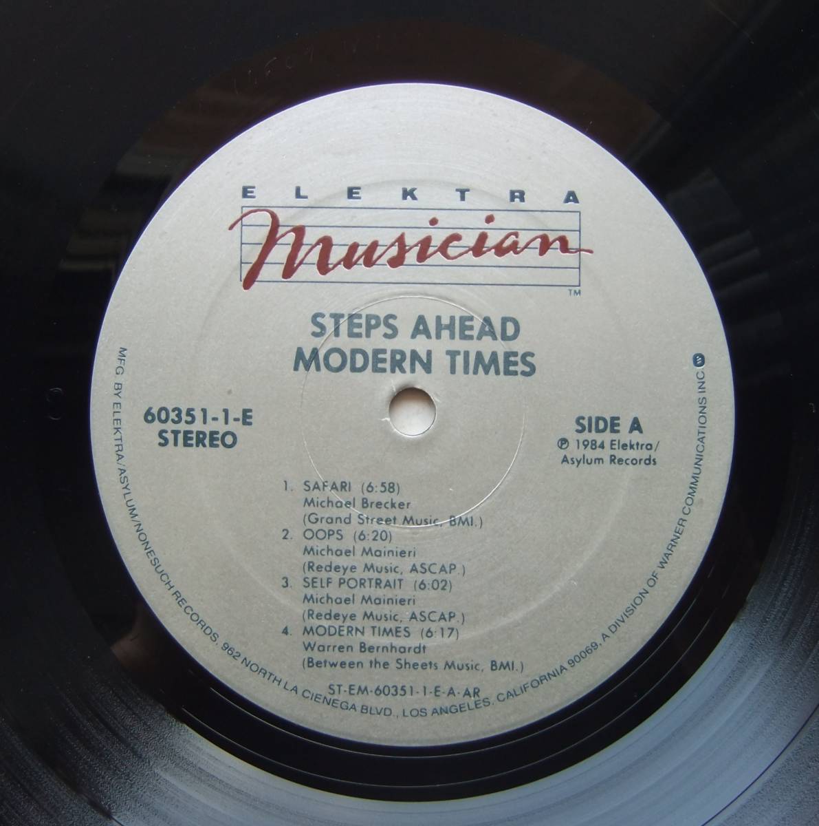 ◆ STEPS AHEAD / Modern Times ◆ Elektra Musician 60351-1-E ◆_画像3