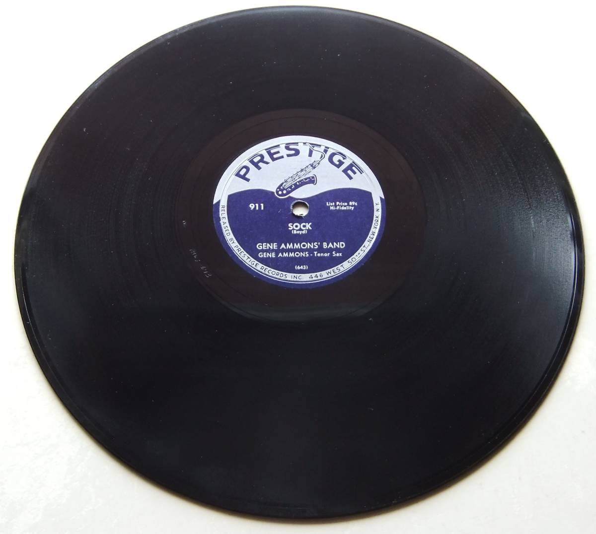 * GENE AMMONS / Sock / Blue Roller * Prestige 911 (78rpm SP) *