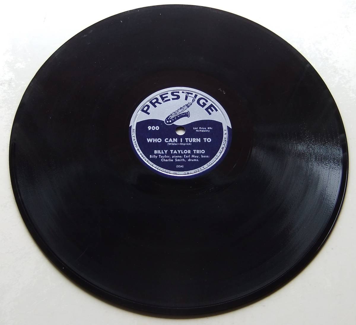 ◆ BILLY TAYLOR Trio / Who Can I Turn To / My One And Only Love ◆ Prestige 900 (78rpm SP) ◆_画像3