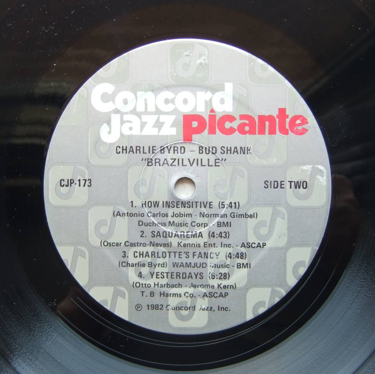 ◆ CHARLIE BYRD Trio with BUD SHANK / Brazilville ◆ Concord Jazz CJP-173 ◆_画像4