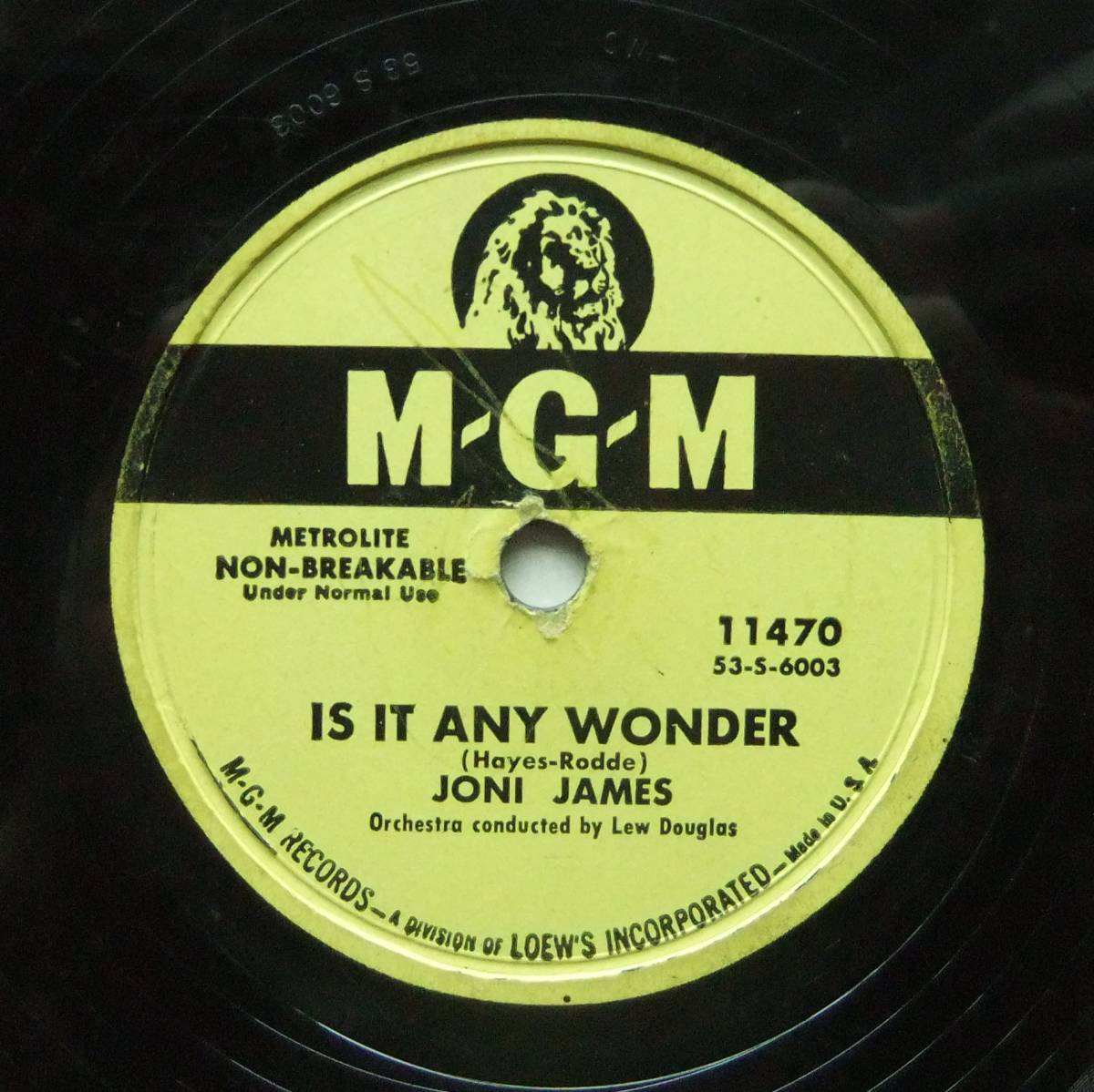 * JONI JAMES / Almost Always / Is It Any Wonder * MGM 11470 (78rpm SP) *