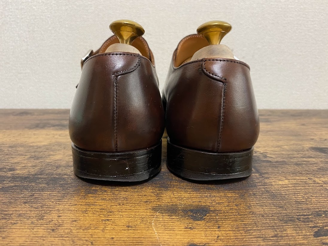 値上後定価11万円 美品 Crockett&Jones 人気ラスト#348 D-Brown LOWNDES Sz.8E // クロケット&ジョーンズ 濃茶 ロウンズ 日本26.5cm相当_画像8