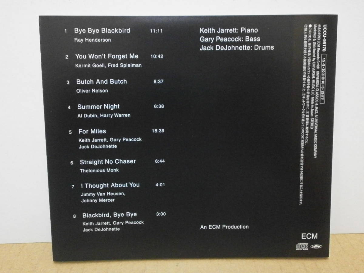 ★Keith Jarrett /Bye Bye Brackbird★キース・ジャレット Gary Peacock, Jack DeJohnette_画像2