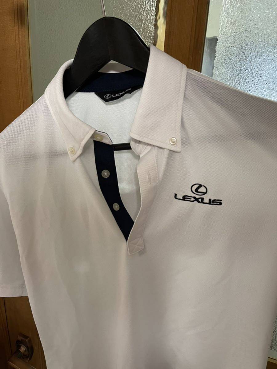 レクサスコレクション　白 ポロシャツ　Mサイズ　刺繍　ゴルフ_画像2