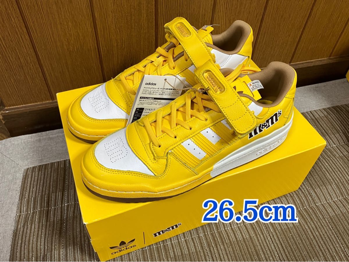 新品】adidas m&m's コラボスニーカー フォーラムロー イエロー 26 5cm