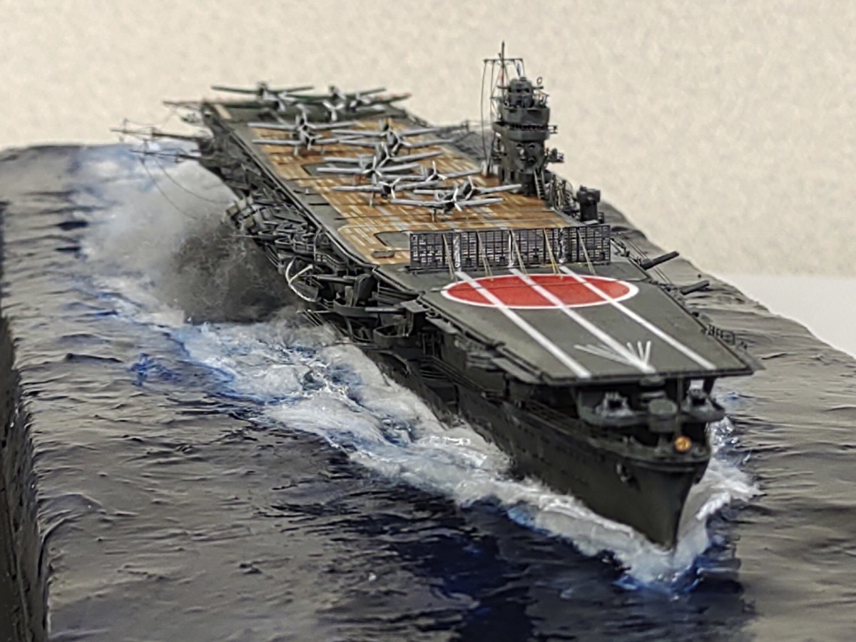 帝国海軍航空母艦飛龍 1/700ジオラマ完成品 UV カットアクリルケース