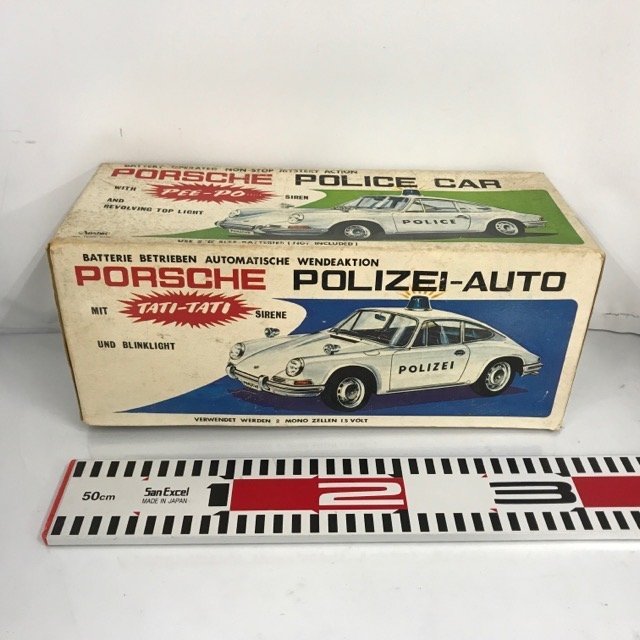 【当時物】アオシン PORSCHE POLIZEI-AUTO ポルシェ912 ポリスカー 53H11215604_画像2