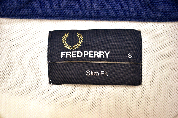 Y-6193★送料無料★FRED PERRY フレッドペリー Ｓｌｉｍ Ｆｉｔ★正規品 レア襟袖 月桂樹刺繍 ホワイト白 鹿の子 半袖 ポロシャツ Ｓの画像3