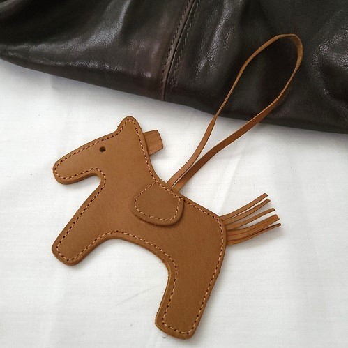  horse liking . recommendation cow leather bag charm light brown accessory key holder horse hose handmade horse riding horsemanship 