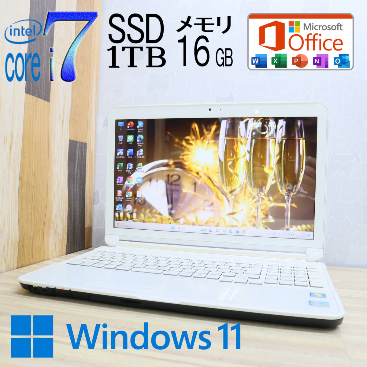 なんと!新品SSD1TB メモリ16GB☆美品最上級4コアi7!☆A77E Core i7