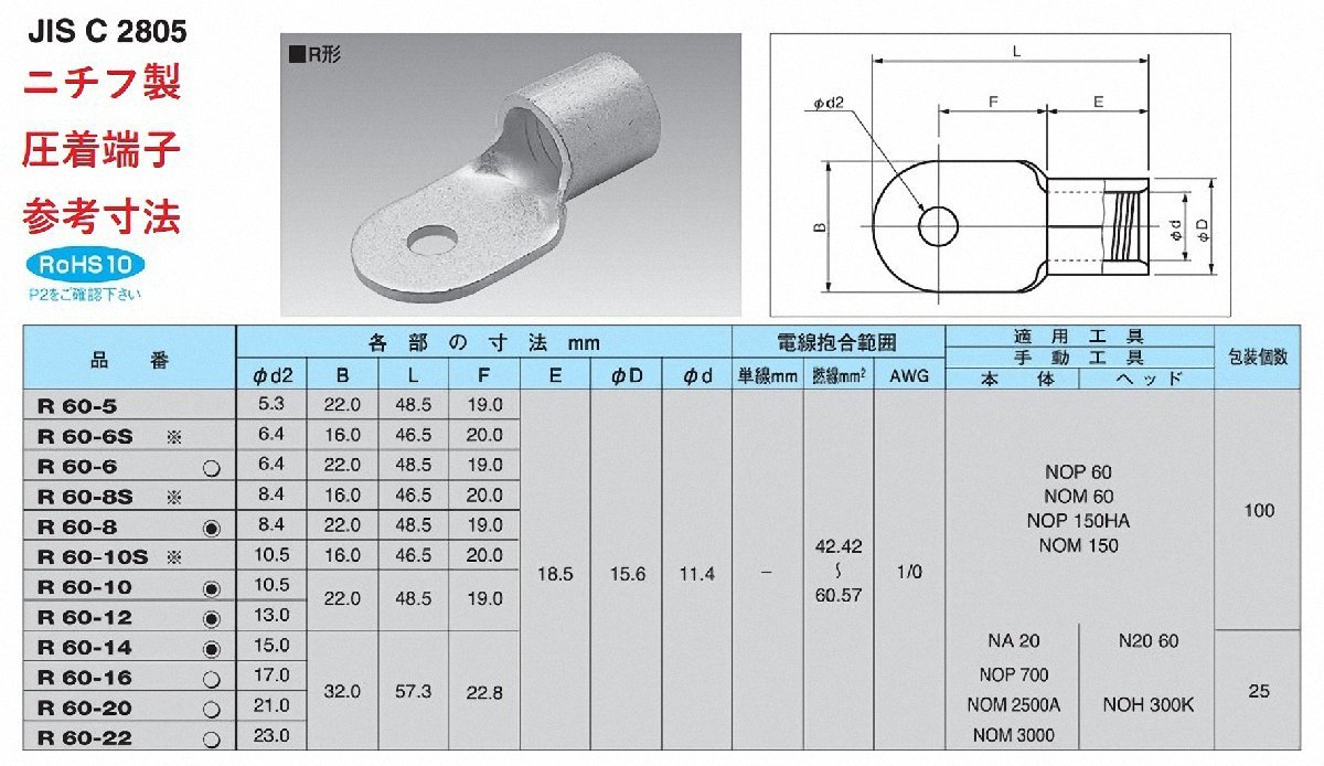  pressure put on terminal RNB38-8(R38-8 interchangeable goods )!1 piece 190 jpy!