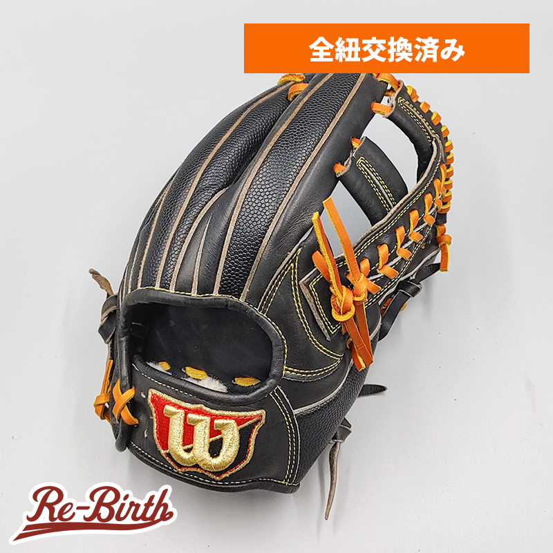 【全紐交換済み (高校野球対応)】 ウイルソン 硬式グローブ / 内野手用 型付け済み (Wilson グラブ) [WE729]の画像1