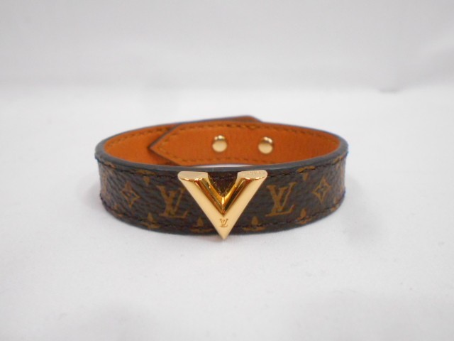 84 送60サ 0709%D13 LOUIS VUITTON ルイヴィトン ブラスレ エセンシャル V ブレスレット M6042 モノグラム 中古品_画像2