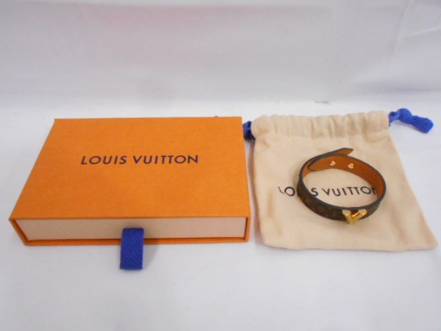 84 送60サ 0709%D13 LOUIS VUITTON ルイヴィトン ブラスレ エセンシャル V ブレスレット M6042 モノグラム 中古品_画像1