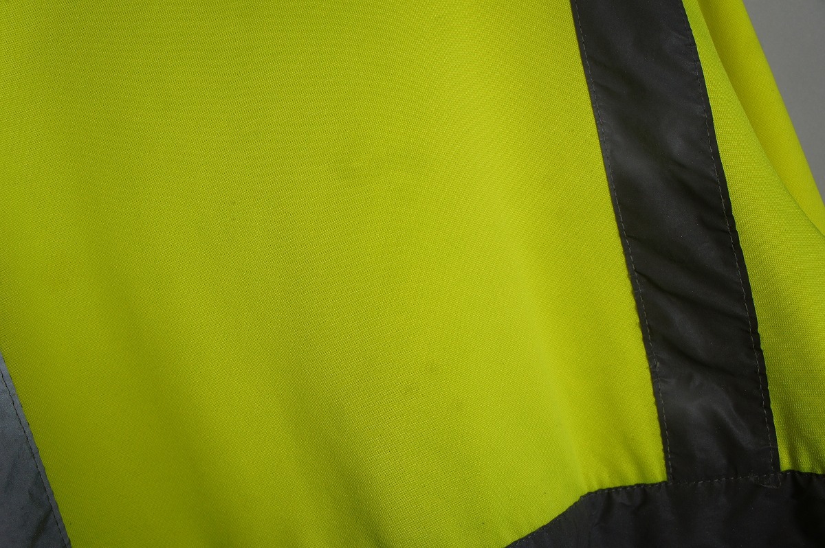 正規 TENBOX テンボックス 10匣 SAFETY SWEAT 蛍光 スウェット シャツ 長袖 トレーナー 黄 S 本物 131N_些細な薄汚れ。