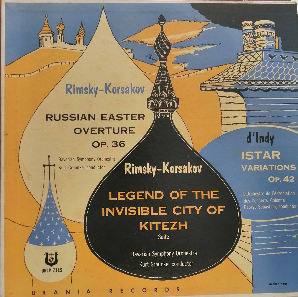 初期輸入LP盤 クルト・グラウンケ/ジョルジュ・セバスチャン　R-Korsakov 見えない町キテージの伝説 & ロシアの復活祭, D'Indy「イスタール_画像1