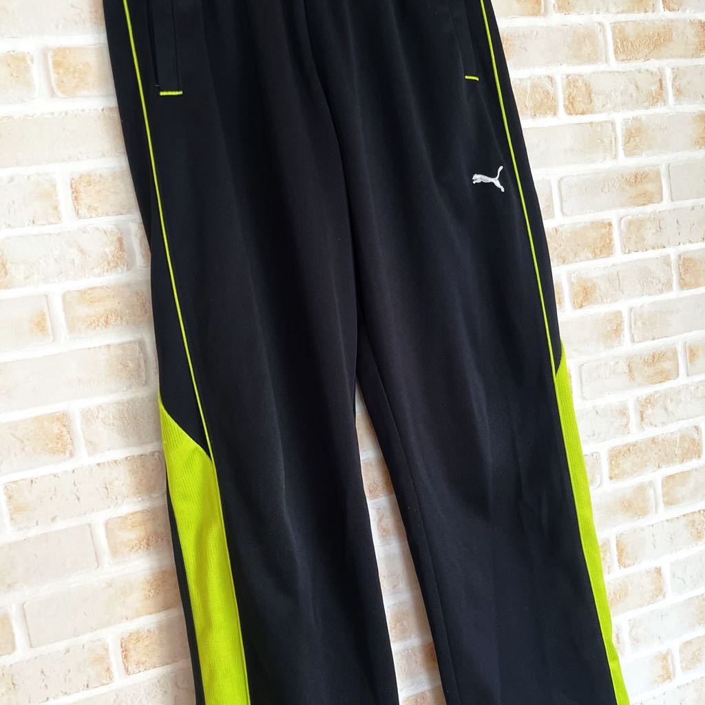 PUMA 160size джерси брюки черный × светло-зеленый 