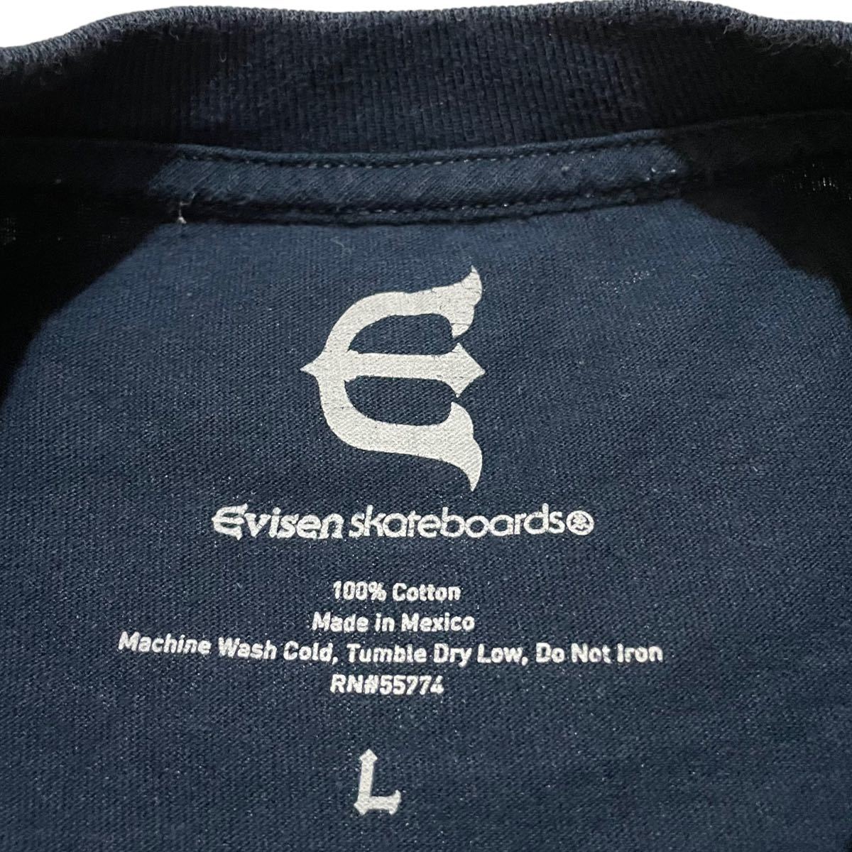 古着 Evisen skateboards エビセンスケートボード プリント Tシャツ_画像3
