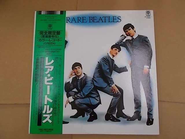 ●帯付/カラー盤、見本盤白ラベル/Beatles ビートルズ /Rare Beatles(レア・ビートルズ)　Trio Records AW-20003-4/2LP_画像1