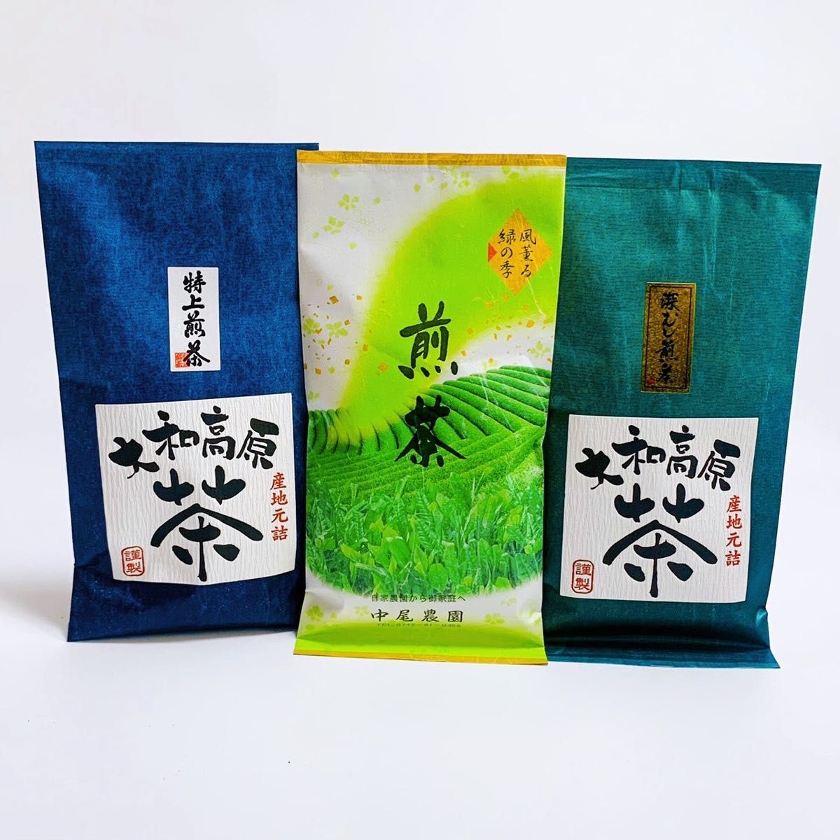 奈良県産　大和茶　上煎茶　深蒸し茶　煎茶　3袋セット　茶葉　リーフ