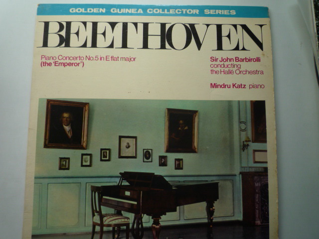 RE27 英PYE盤LP ベートーヴェン/ピアノ協奏曲第5番 カッツ/バルビローリ/ハレO_画像1