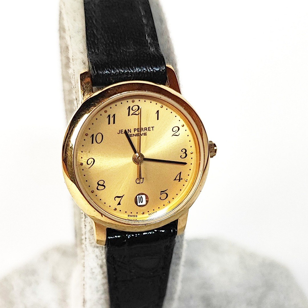 動作品 JEAN PERRET ジャンペレ SWISS MADE スイス製 クォーツ レディース腕時計 稼働品 c629の画像1