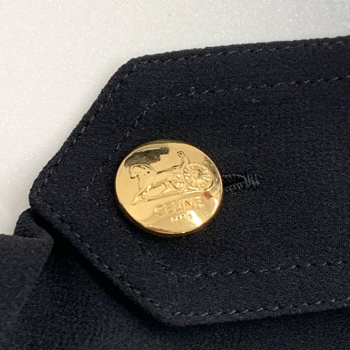 7490 未使用 セリーヌ CELINE サファリドレス ワンピース ロゴ 7490 未使用 セリーヌ CELINE サファリドレス ワンピース ロゴ