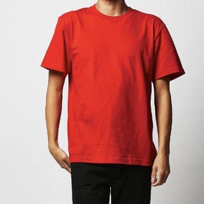 新品未使用 UNITED ATHLE 5.6oz 無地 半袖Tシャツ L サイズ 黒 ブラック 赤 2枚 セット ユナイテッドアスレ ユニセックス_画像4
