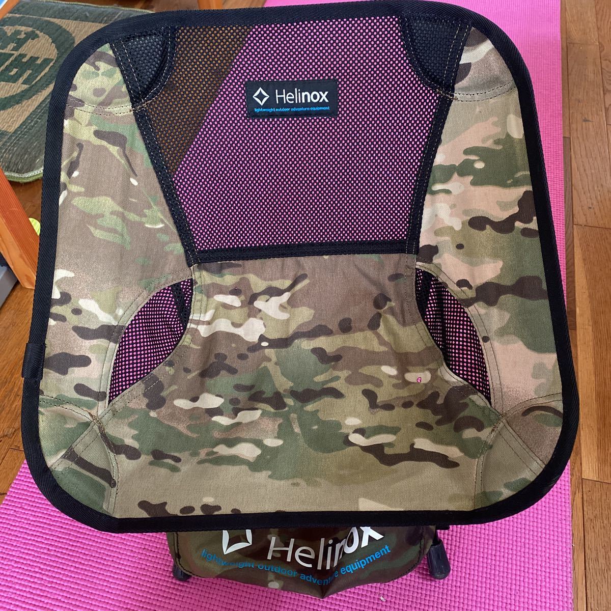 ◇Helinox ヘリノックス チェアワンミニ 迷彩カラー USED品◇穴あき