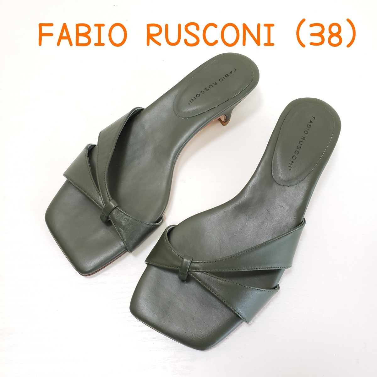 FABIO RUSCONI ファー付きサンダル❇︎新品未使用❇︎ - ハイヒール