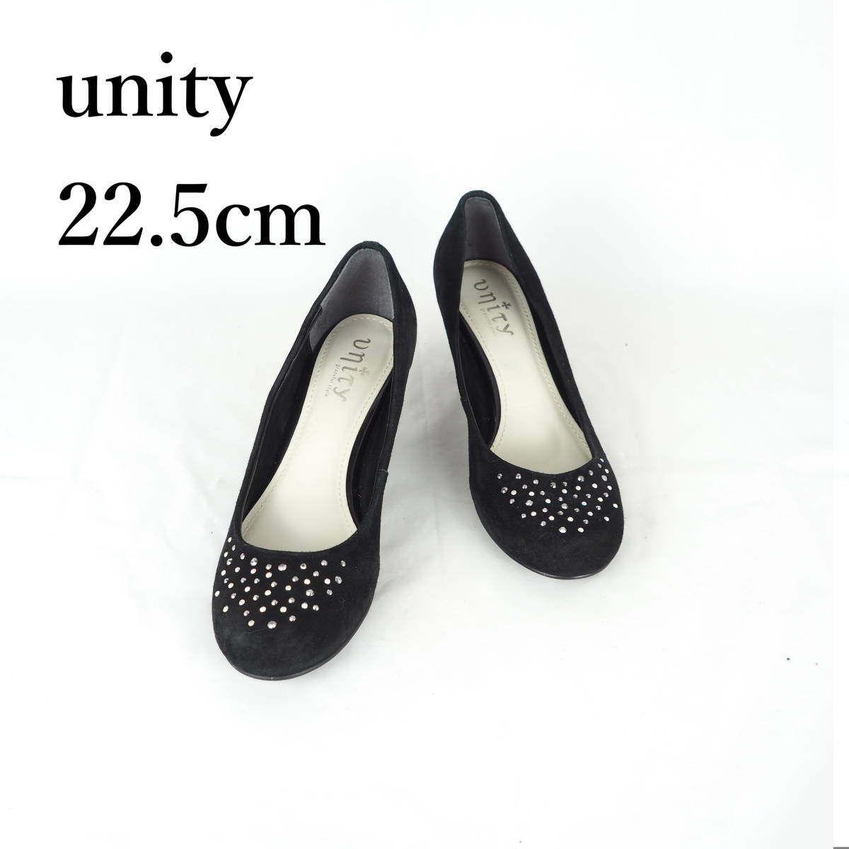 MK0767*unity*ユニティ*レディースパンプス*22.5cm*黒_画像1