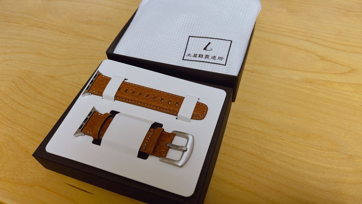 土屋鞄レザーウォッチバンドAppleWatch用(オイルヌメ革) - ブラウン
