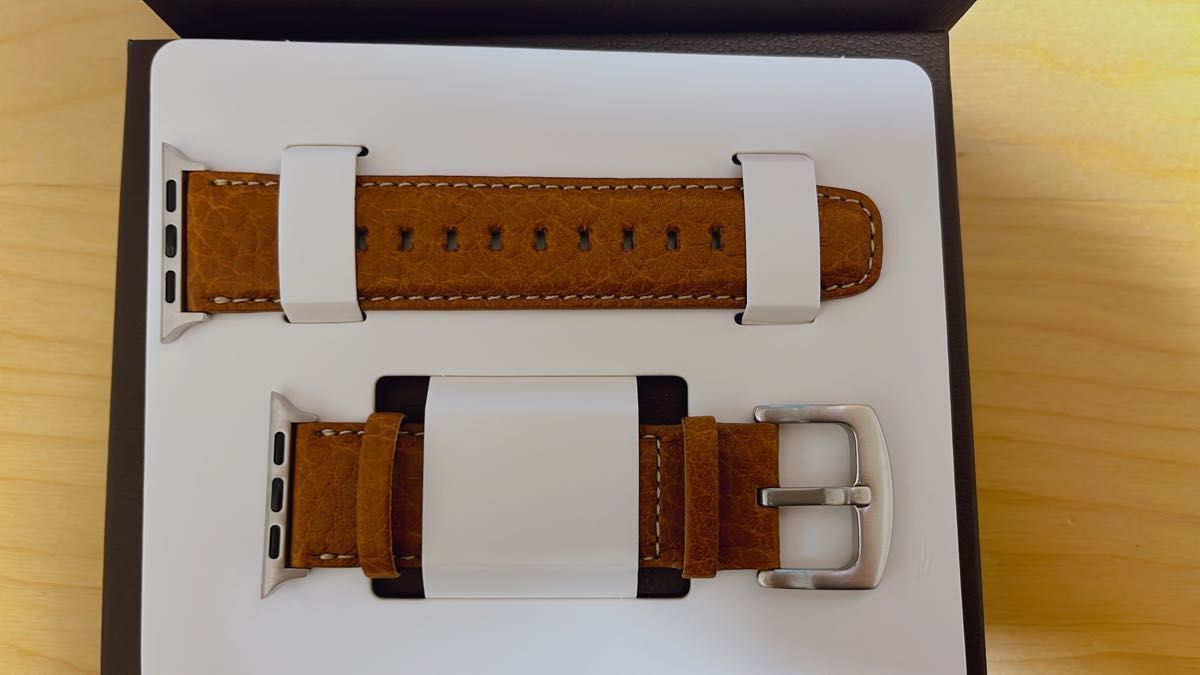 土屋鞄レザーウォッチバンドAppleWatch用(オイルヌメ革) - ブラウン / 38mm 40mm 41mm