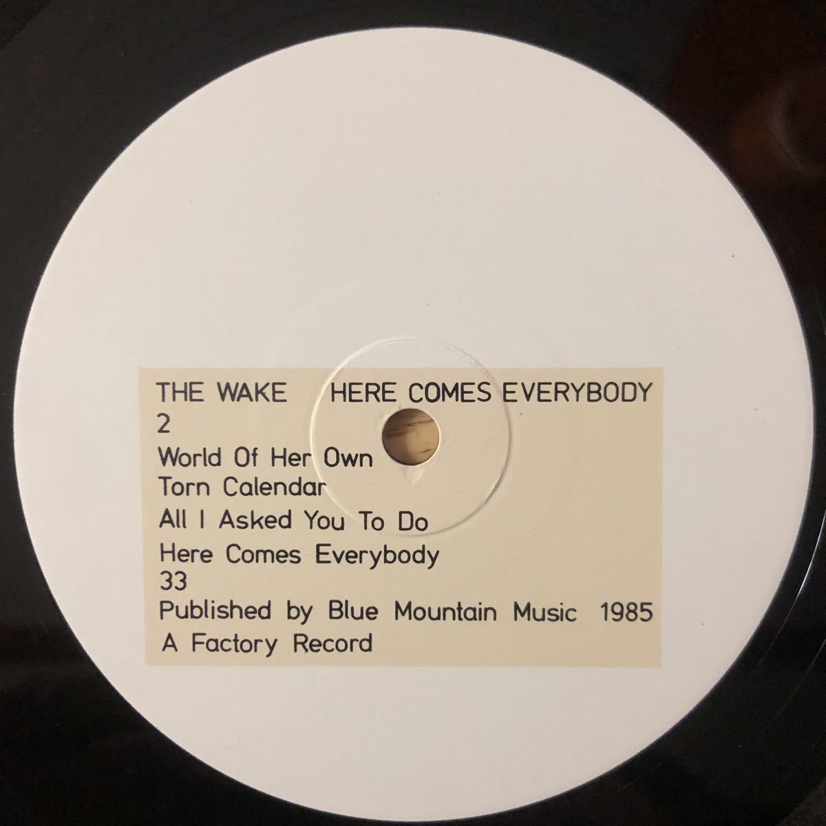 LP THE WAKE/HERE COMES EVERYBODY[UKオリジナル:初年度'85年PRESS:インサート:MADE IN GREAT BRITAINスリーヴ:グラスゴー産POST PUNK名作]_画像6