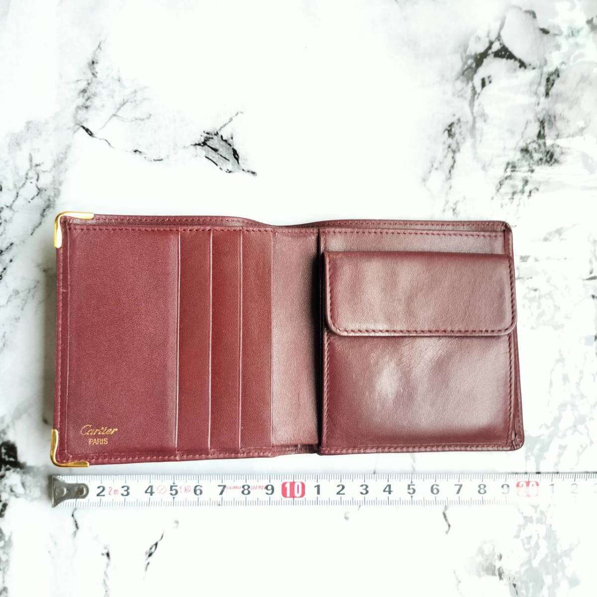 1品限りCartier カルティエ マストライン 二つ折り財布 茶色