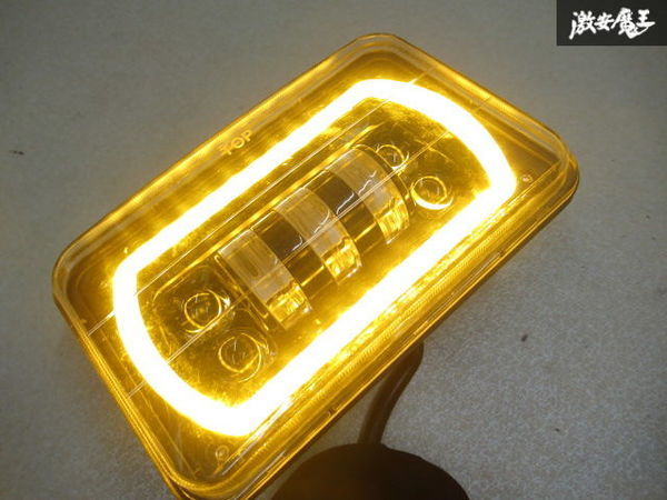 点灯OK 社外品 汎用 角型 スクエア LED ヘッドライト ランプ レンズ 横約16cm 縦約10cm GPZ1000R 即納 棚O-2-19_画像9