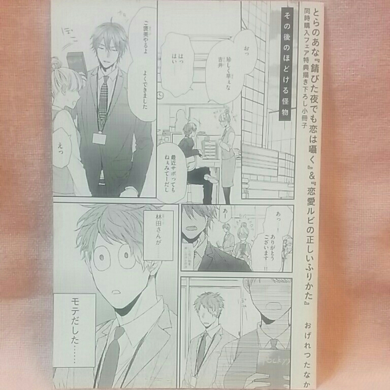 おげれつたなか「錆びた夜でも恋は囁く&恋愛ルビの正しいふりかた」とらのあな小冊子_画像1