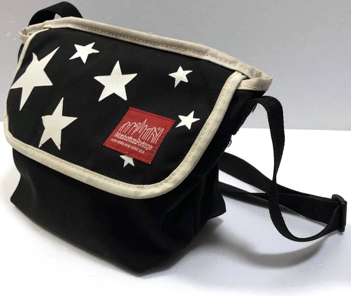  Manhattan Poe te-ji star pattern XS messenger bag black black white black 2307222