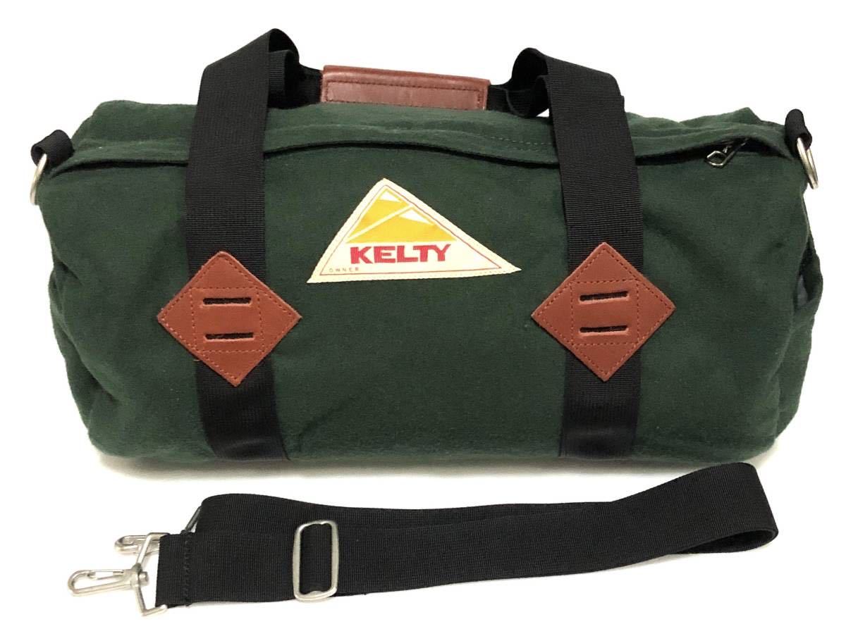 KELTYkeruti Boston bag shoulder bag 6224 green wool nylon superior article 2WAY