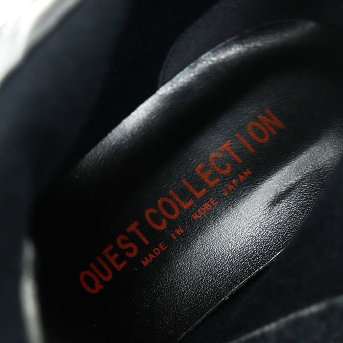 クエスト神戸 ショートブーツ 美品 サイドジップ スクエアトゥ 3E 幅広 日本製 シューズ 靴 レディース 24cmサイズ ブラック quest kobe_画像3