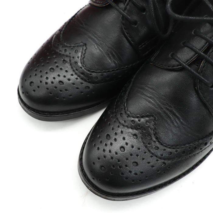 リーガル ドレスシューズ 良品 ウィングチップ 外羽根 本革レザー レースアップ ブランド 革靴 黒 レディース 22cmサイズ ブラック REGAL_画像2
