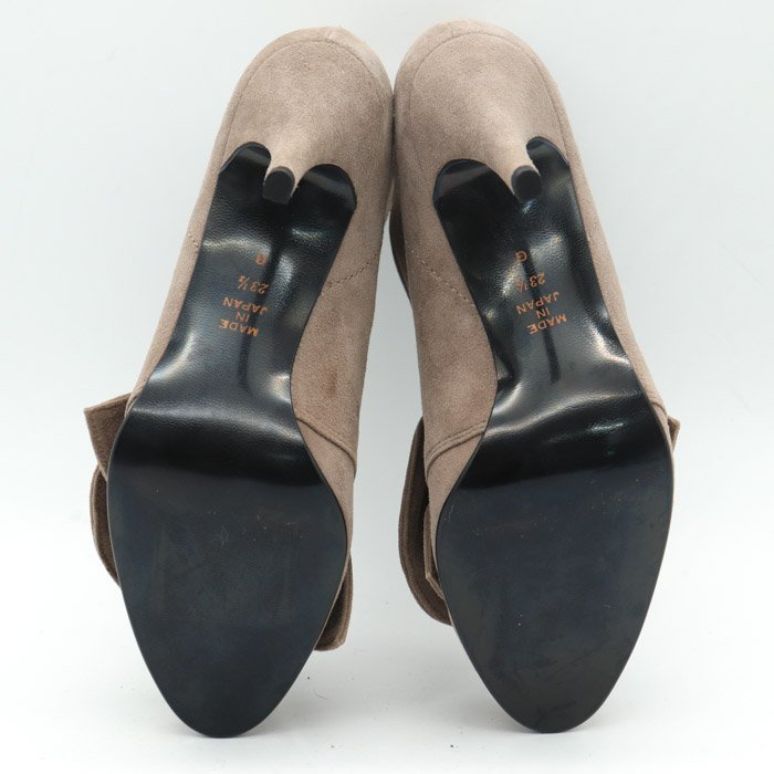 ダイアナ パンプス ブーティ スエード ハイヒール シューズ 靴 ブランド レディース 23.5cmサイズ グレー DIANA 