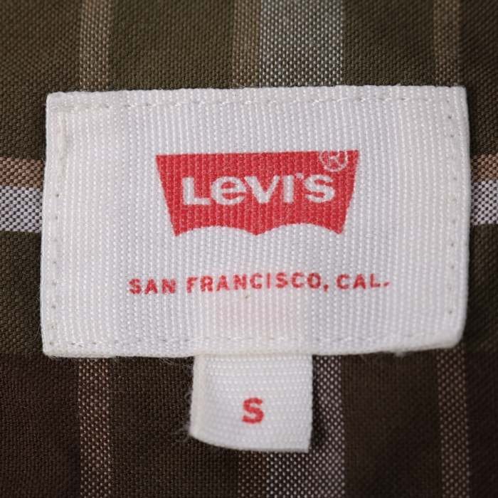 リーバイス シャツ 長袖 チェック トップス コットン100% メンズ Sサイズ グリーン Levi's_画像2