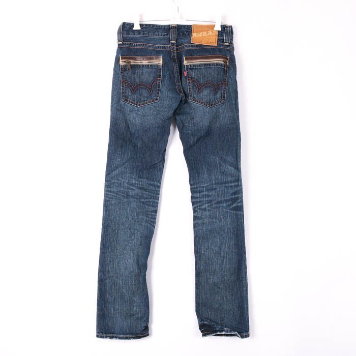 エドウィン デニムパンツ ジーンズ X-JEANS 4472X ローライズ ボトムス コットン100% レディース XSサイズ ネイビー EDWIN_画像5